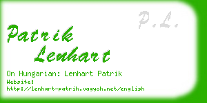 patrik lenhart business card